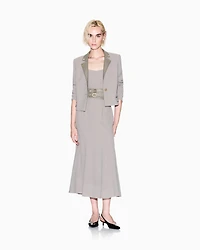 Longuette dress with belt