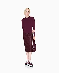 Armani Exchange - Wide rib sweater, Woman, Burgundy, Size: