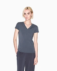 Armani Exchange -  Slim fit T-shirt with logo, Woman, Grey, Size: