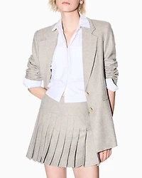 Double-breasted herringbone jacket