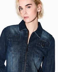 Armani Exchange - Indigo denim jacket, Woman, Blue, Size: