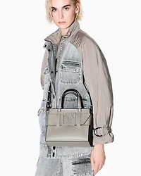 Armani Exchange - Medium tote bag with double handles and shoulder strap, Woman, Brown, Size: TU