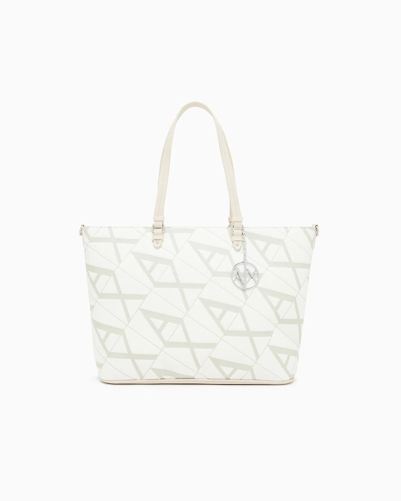 Shopper bag with allover logo