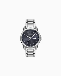 Armani Exchange -  Three-Hand Day-Date Stainless Steel Watch, Man, Multicoloured, Size: TU