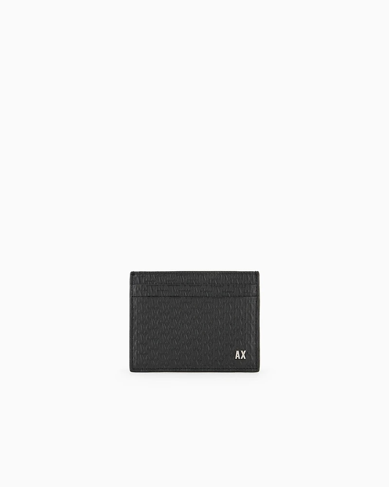 Armani Exchange - Leather book wallet, Man, Black, Size: TU