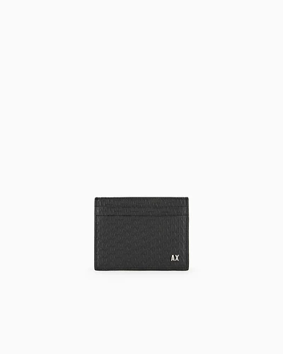 Armani Exchange - Leather book wallet, Man, Black, Size: TU