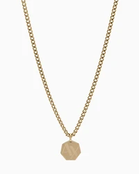 Armani Exchange -  Gold-Tone Stainless Steel Pendant Necklace, Man, Multicoloured, Size: TU