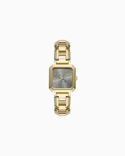 Armani Exchange -  Three-Hand Gold-Tone Stainless Steel Watch, Woman, Multicoloured, Size: TU