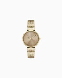  Three-Hand Gold-Tone Stainless Steel Watch