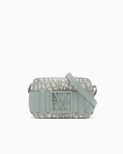 Armani Exchange - Camera case bag with contrasting detail, Woman, Green, Size: TU