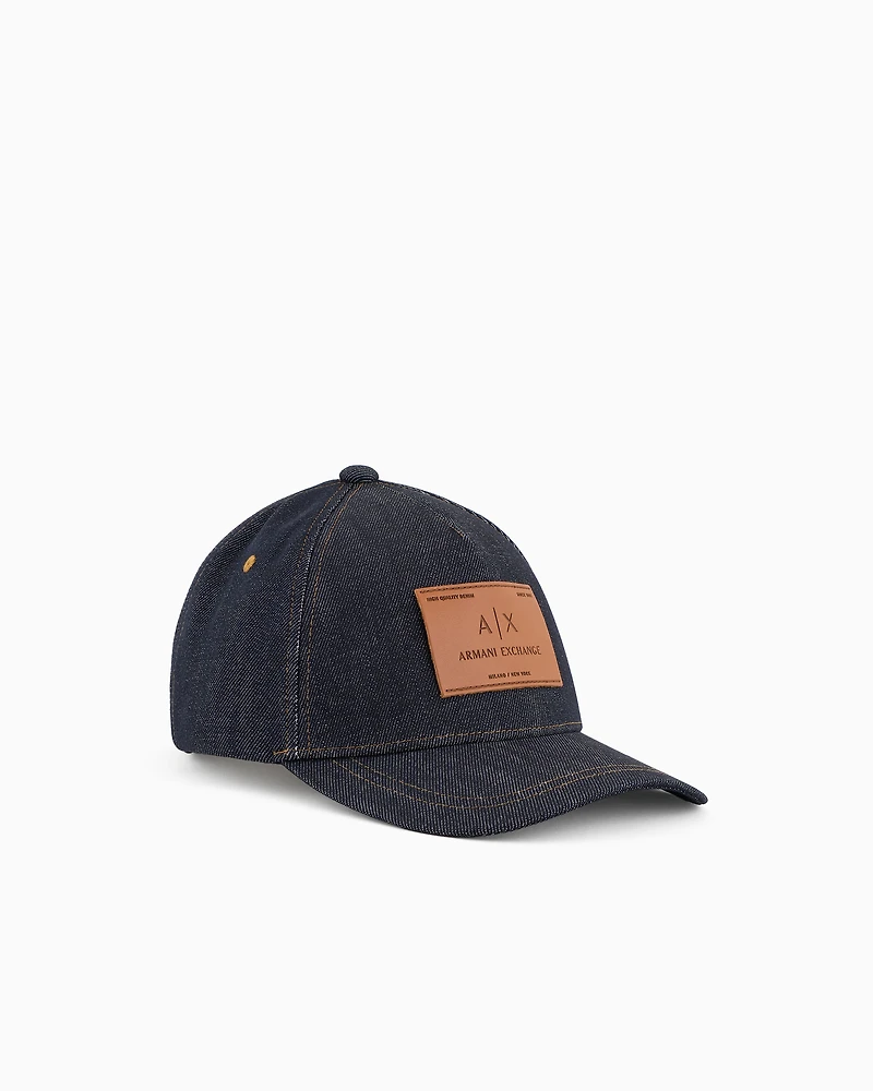  Denim hat with patch