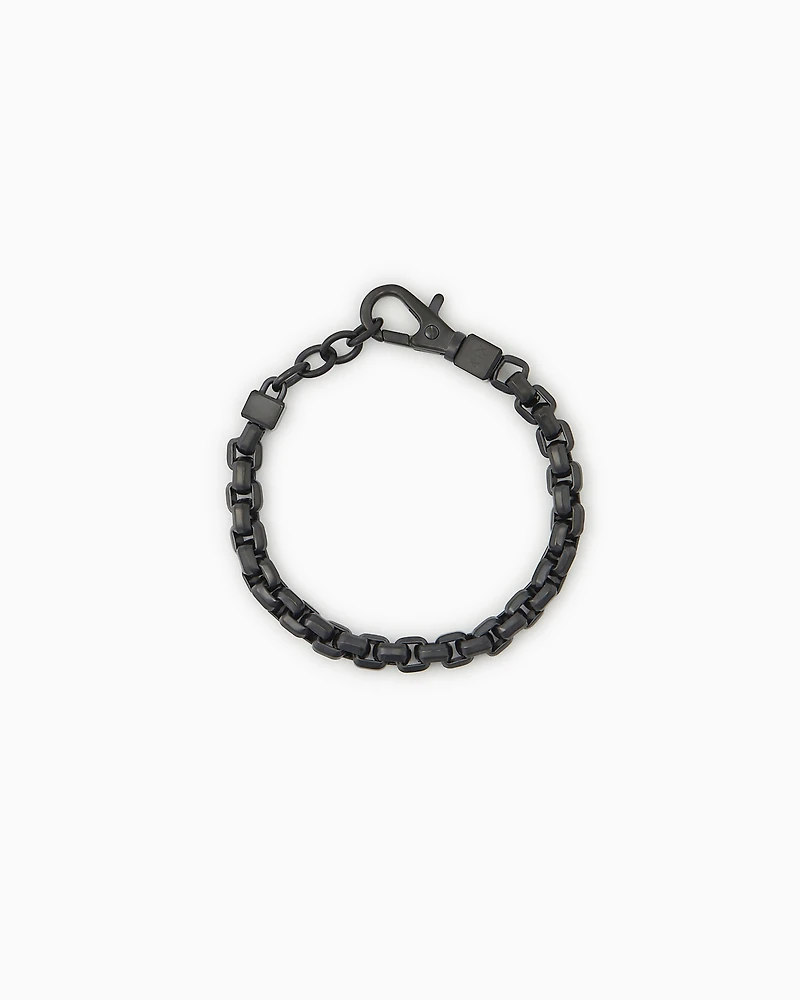 Armani Exchange -  Black Stainless Steel Chain Bracelet, Man, Multicoloured, Size: TU