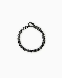 Armani Exchange -  Black Stainless Steel Chain Bracelet, Man, Multicoloured, Size: TU