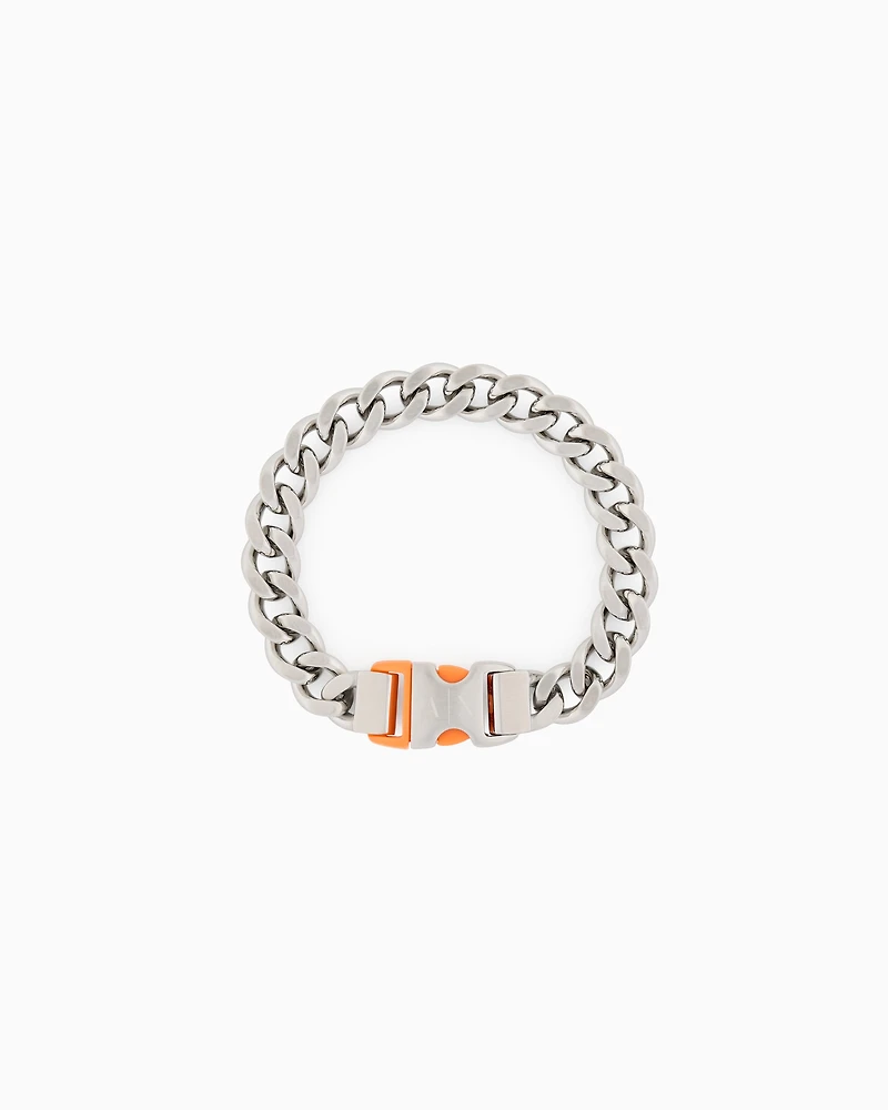 Armani Exchange -  Stainless Steel Chain Bracelet, Man, Multicoloured, Size: TU