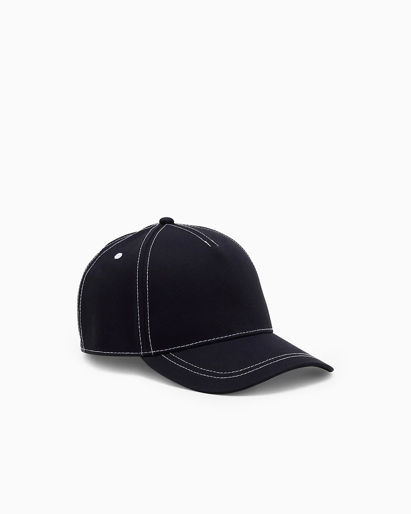 Armani Exchange - Hat with side logo, Man, Navy Blue, Size: TU
