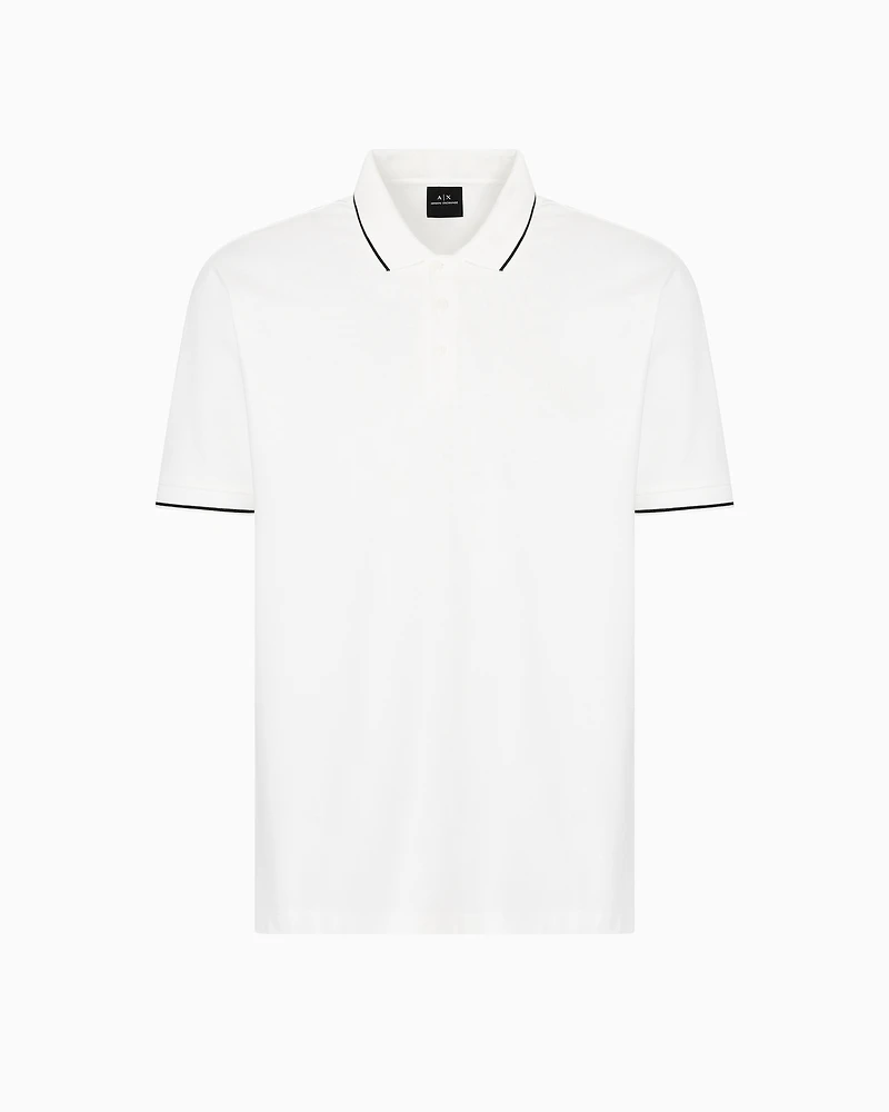 Regular fit mercerised cotton polo