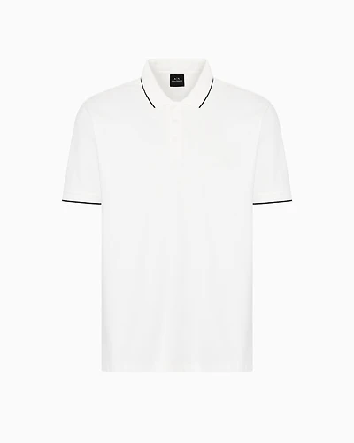 Regular fit mercerised cotton polo