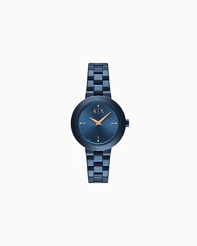 Armani Exchange - Armani Exchange Two-Hand Ocean Blue Stainless Steel Watch, Woman, Multicoloured, Size: TU