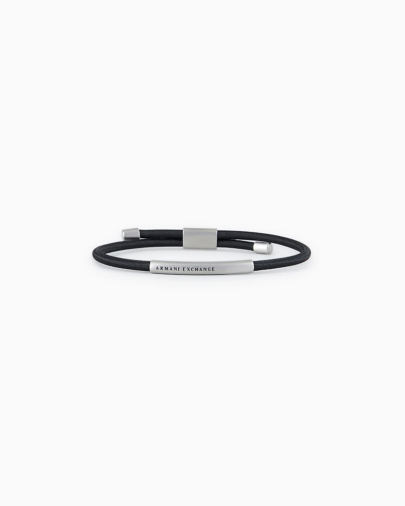 Armani Exchange - Steel and eco-leather bracelet, Man, Multicoloured, Size: TU