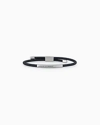 Armani Exchange - Steel and eco-leather bracelet, Man, Multicoloured, Size: TU