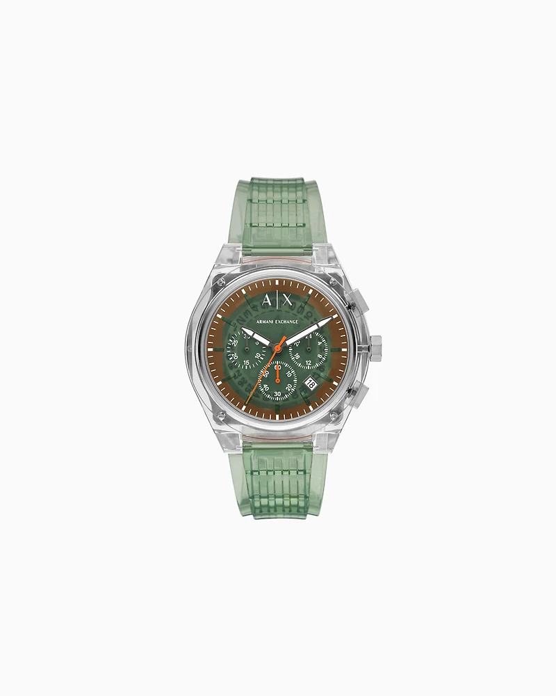 Armani Exchange - Chronograph Green Watch, Man, Multicoloured, Size: TU