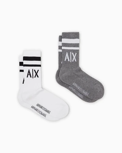 Pack of 2 pairs socks with logo