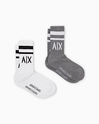 Pack of 2 pairs socks with logo