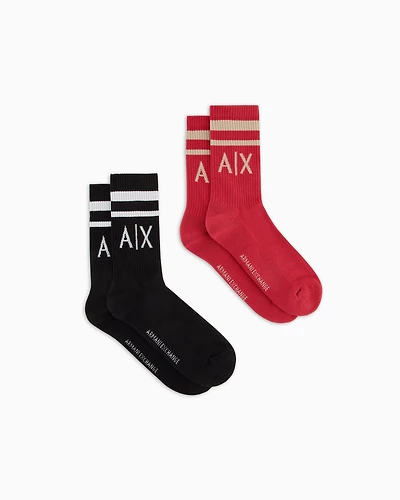 Pack of 2 pairs socks with logo