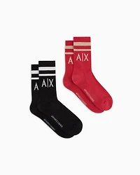 Pack of 2 pairs socks with logo