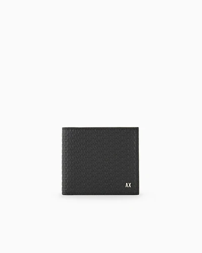 Armani Exchange - Leather book wallet, Man, Black, Size: TU
