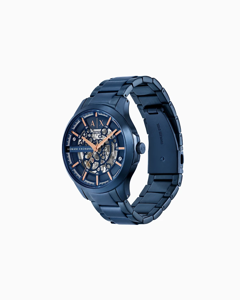  Multifunction Blue Stainless Steel Watch