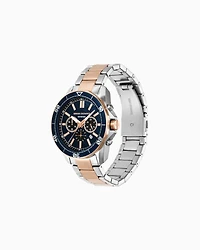 Armani Exchange - Armani Exchange Chronograph Two-Tone Stainless Steel Watch, Man, Multicoloured, Size: TU