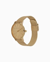 Armani Exchange - Three-hand gold-tone stainless steel watch, Woman, Multicoloured, Size: TU