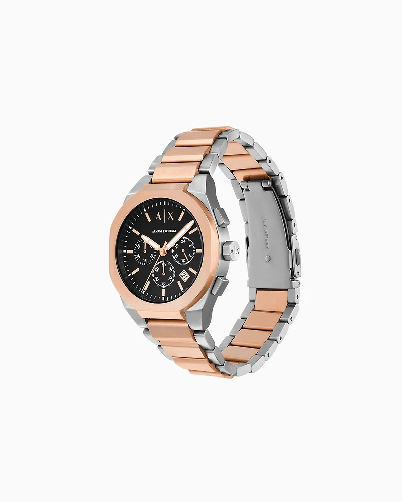 Three-Hand Two-Tone Stainless Steel Watch