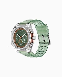 Armani Exchange -  Chronograph Green Watch, Man, Multicoloured, Size: TU