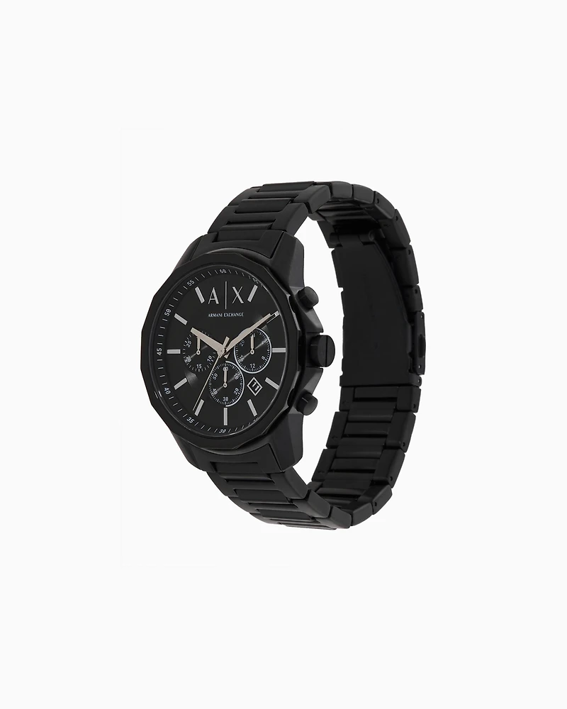 Armani Exchange - Armani Exchange Chronograph Black Stainless Steel Watch, Man, Multicoloured, Size: TU