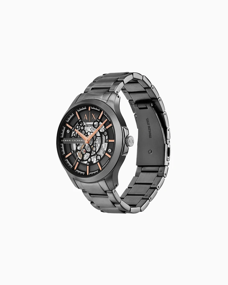 Armani Exchange -  Chronograph Black Stainless Steel Watch, Man, Multicoloured, Size: TU