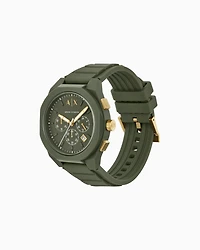 Chronograph Green Silicone Watch