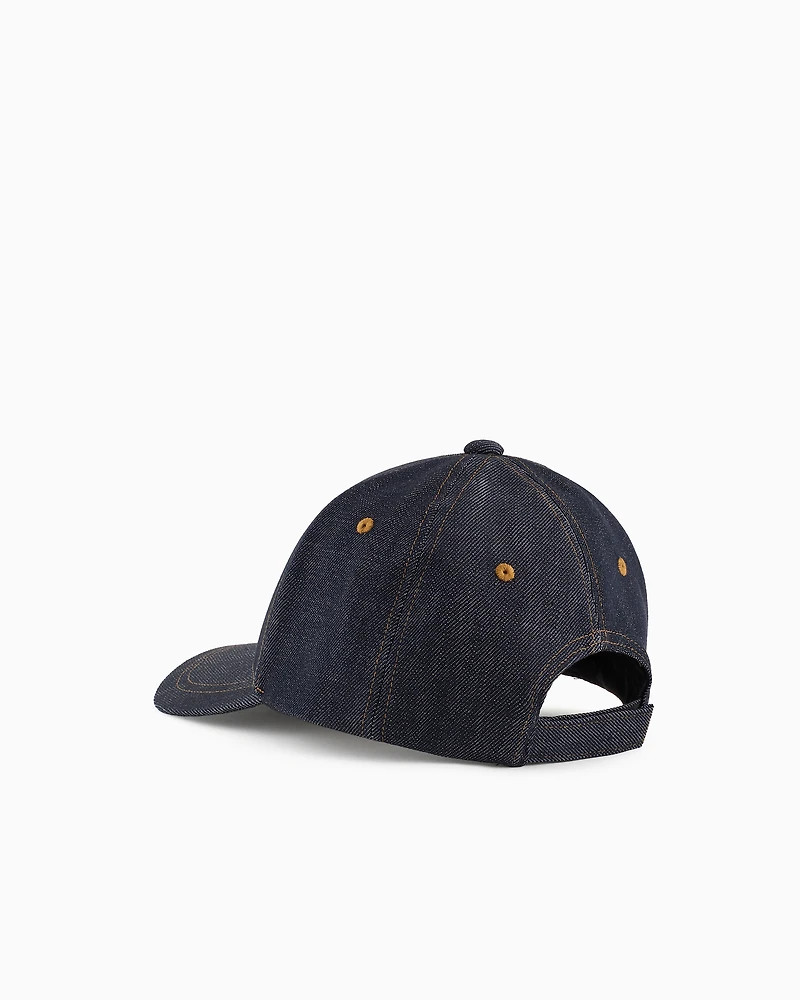  Denim hat with patch