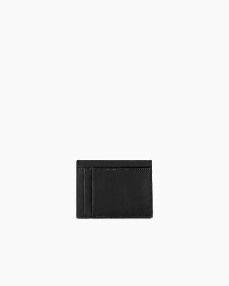 Two-tone card holder with logo