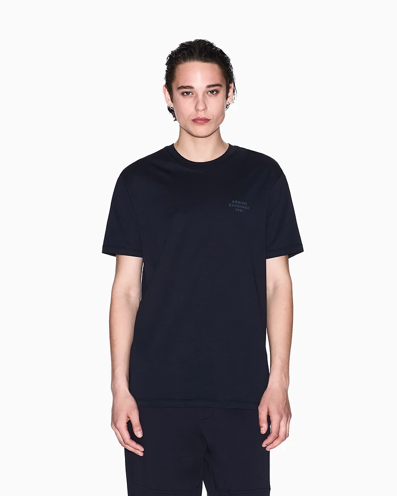 Armani Exchange - Regular fit basic t-shirt, Man, Navy Blue, Size: