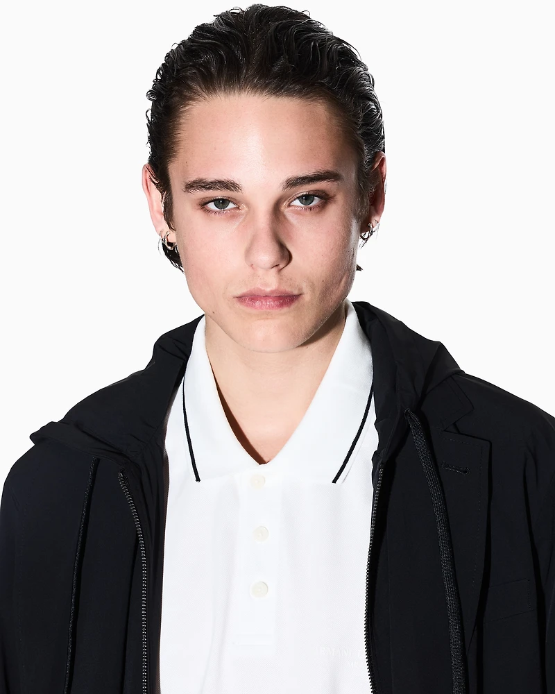 Regular fit mercerised cotton polo