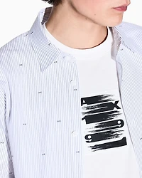 Armani Exchange - Regular fit T-shirt with abstract logo, Man, White, Size: