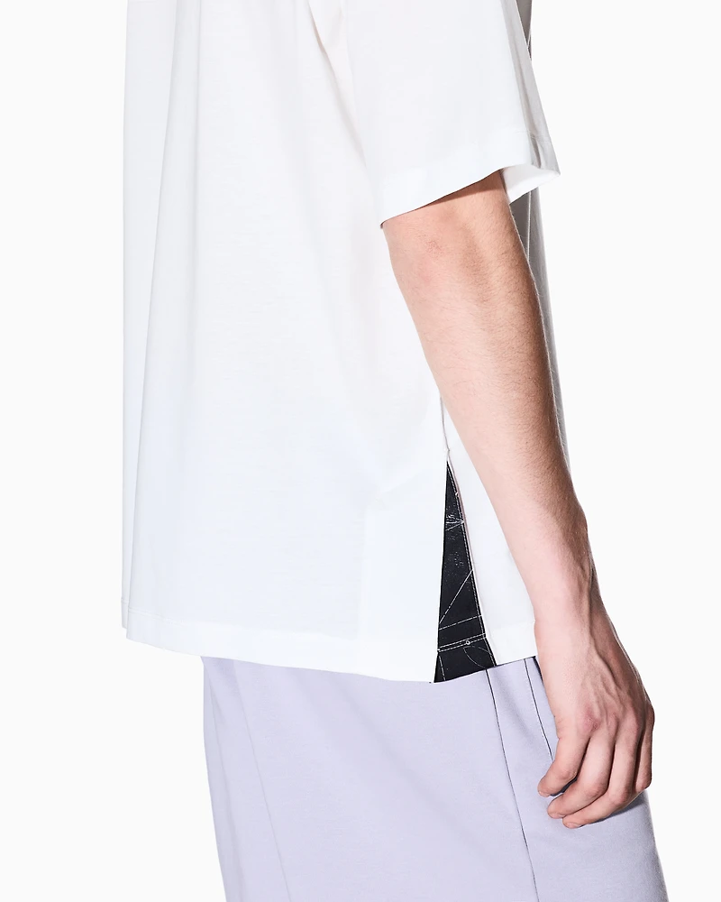 Over-fit sweatshirt mercerised cotton