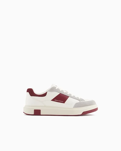 Armani Exchange - Sneakers with contrasting inserts, Man, White, Size: