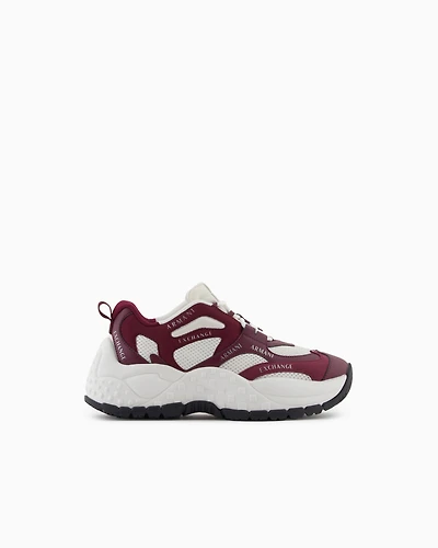 Armani Exchange - Chunky sneakers with contrasting inserts, Woman, White, Size: