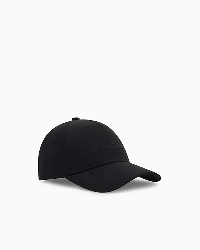 Armani Exchange - Cotton Visor Hat, Woman, Black, Size: TU