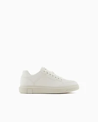 Armani Exchange - Sneakers with allover logo, Man, White, Size: