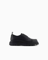 Armani Exchange - Leather lace-up shoes, Man, Black, Size:
