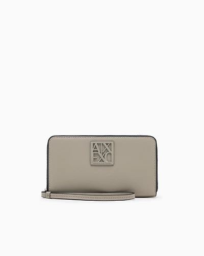 Armani Exchange -  Horizontal wallet with logo, Woman, Brown, Size: TU